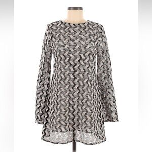 House of Harlow 1960 x Revolve Black and Cream Zigzag Dress